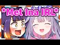 Ina's Cute Reaction When Meeting Biboo IRL 【Koseki Bijou / HololiveEN】