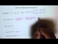 Determine Limit Involving Absolute Function