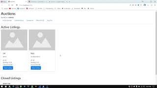 Submission Demo - Commerce - CS50's Web Programming with Python and Javascript
