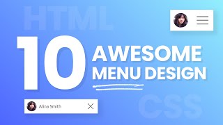 10 Awesome Navigation Menu Design using Html CSS & Javascript @OnlineTutorialsYT