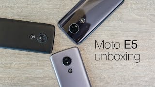 Moto E5 unboxing \u0026 first impressions of all 3 phones