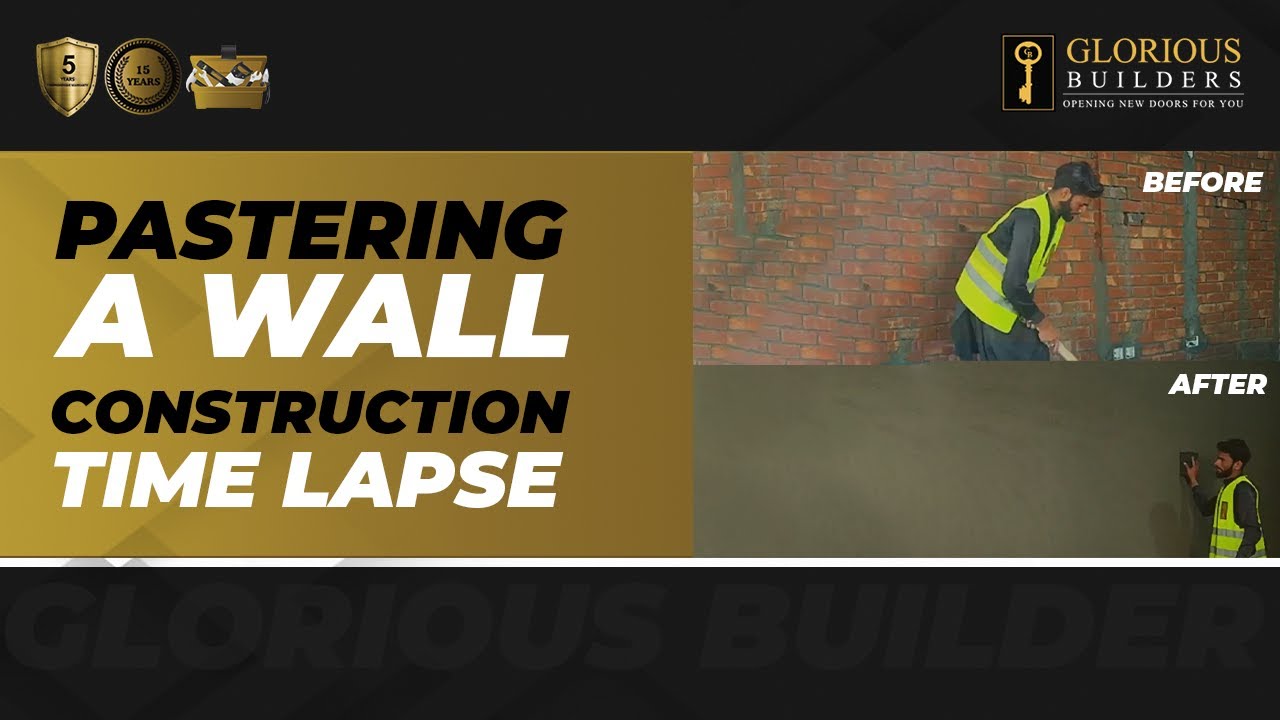 Plastering A Wall Construction Time Lapse Youtube