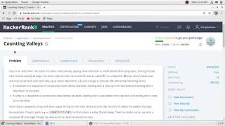 Counting Valleys Hacker Rank Solution in C Programming