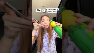 Spoon full of Lemon Juice Challenge #lemonjuice #lemon #challenge #challange #funny #shorts