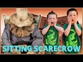 Sitting Scarecrow Spirit Halloween | Unbox Setup Halloween Animatronics | Spirit Throwback Thursday