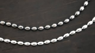 Bryn Beaded Chain 20-22” 3mm Oxidized