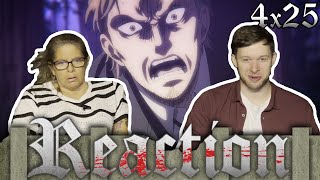 SHOWING MY MOM ATTACK ON TITAN | 4x25 | REACTION