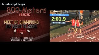 2022 TF - Meet of Champions (Evening) - 800 (Boys, Frosh-Soph, Seeded)