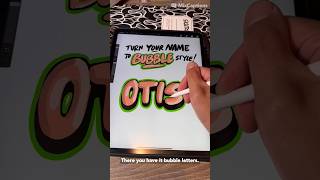 Write YOUR NAME in BUBBLE LETTERS QUICK and EASY! #shorts