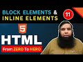 Master HTML with Shahid Naeem: Inline vs Block Level Elements - Class 11.