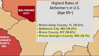 Maryland counties have some of the highest numbers of Alzheimer's in the US