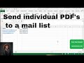 send individual PDF's to a mail list in Excel send individual PDF's to a mail list in Excel