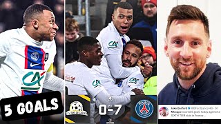 [Reactions] Mbappe Scored 5 Goals | PSG vs Pays De Cassel 7-0 | French Cup 2023 | Neymar Soler Goals