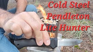 Cold Steel Pendleton Lite Hunter Knife Review. Workout.