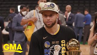 1-on-1 with Steph Curry after being named NBA Finals MVP l GMA