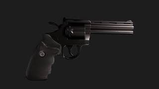 Colt Python Revolver, Polymer Black | 3D model