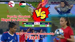 Nepal vs Jordan penalty Shootout (WAFF Women's championship 2024) Final