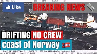 BREAKING NEWS Cargo ship Eemslift Hendrika is now drifting towards the coast of Norway with no crew