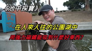 池中探寶：在人來人往的公園湖中，用強力磁鐵能吸到什麽好東西？