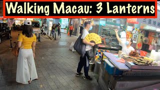 [4K] Walking Macau 2021: Rotunda de Carlos da Maia - 嘉路米耶圓形地   Three Lamps / Three Lanterns (China)