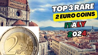 TOP 3 Rare 2 Euro Coins from ITALY  2024