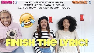 FINISH THE LYRIC!  *COMPETITIVE \u0026 HARD* 😂😩 | CERAADI