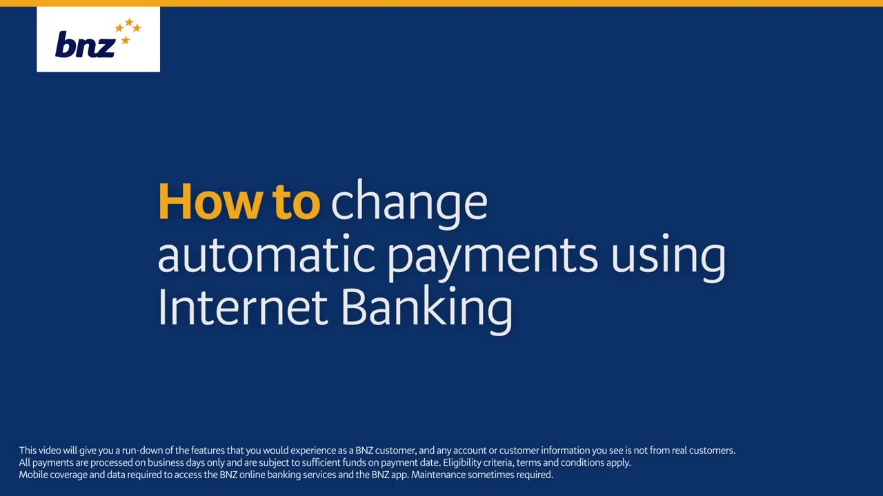 How To Change Your Automatic Payments Using Internet Banking - YouTube