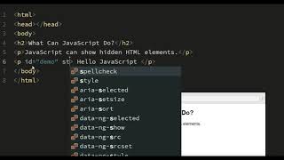 4 JavaScript can show hidden HTML elements