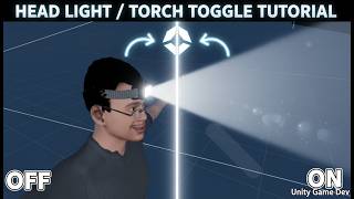 Head light / torch / spot light toggle button tutorial | Unity game development tutorial