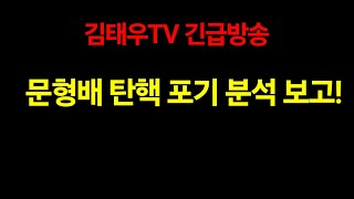 문형배 탄핵 포기 분석 보고!