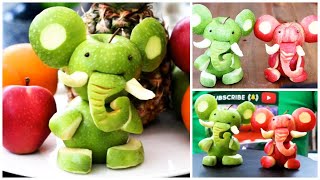 Super Salad Fruit’s Decoration Ideas - Apple Elephants - Gaye Holud's Fruits Decoration