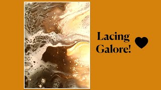 #25  Lacing Galore/ Abstract Acrylic Dutch Pour Technique / Beginner Fluid Acrylic Art/ Wow!