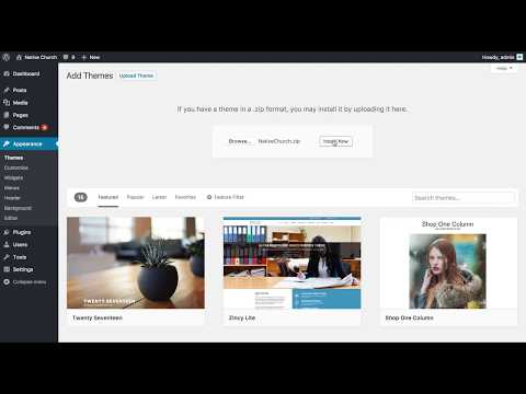 Native Church WordPress Theme Installation Video Native Church WordPress Theme Installation Video