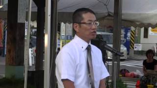 指宿ストリートピアノお披露目式20130914（4）　指宿市長と指宿商業高校校長の挨拶