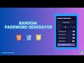 Random Password Generator | JavaScript Project Tutorial (Hindi)