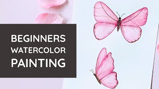 How to paint  watercolor butterflies for very beginners