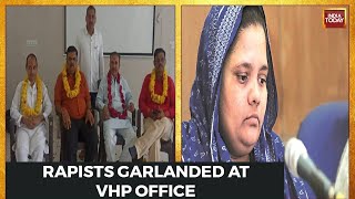 Bilkis Bano Rape Case: Released Convicts Greeted With Garlands At VHP Office