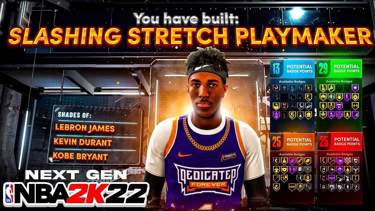 SLASHING STRETCH PLAYMAKER - BEST BUILD NBA 2K22 NEXT GEN (FIRST NBA ...