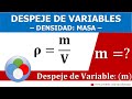 DESPEJE DE VARIABLES - DENSIDAD (MASA)