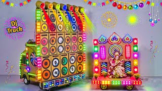 Mini Dj Truck loading At-New Home by cardboard making dj truck and light dj setup eicher dj big dj