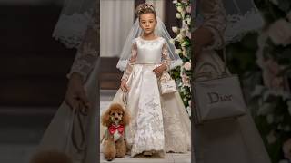 Classic Satin Wedding Look with Poodle /Klassischer Satin-Hochzeitslook mit Pudel