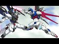 gundam strike vs. aegis freedom vs. impulse