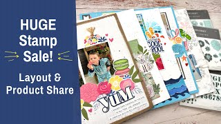 HUGE STAMP SALE! Scrapbooking & Stamping Ideas + Layout Share of What's on Sale