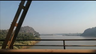 သံလွင်တံတားပေါ်မှမြင်ကွင်းများ   Crossing Thanlwin Bridge Hpa Ann, Kayin State, Myanmar (HD)