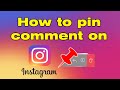 how to pin a comment on Instagram