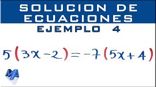Solucionar ecuaciones lineales | Ejemplo 4