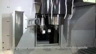 Large 5-Axis Vertical Machining Center Tool Change