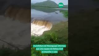 Parede de açude se rompe após forte chuva em Maranguape; veja vídeo