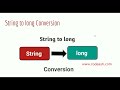 String to long conversion in java | How to convert String to long in Java
