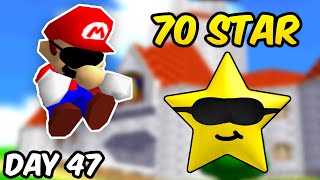 BLINDFOLDED SM64 - 70 Star for WR (Day 47)! | !giveaway